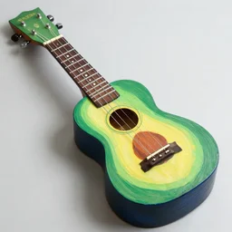 avocado ukulele painted by matisse
