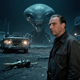 Stanley Kubrick filming an alien invasion
