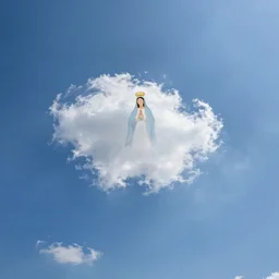 wide angle sky with 1 1 0 0 0 8 0 8 0 8 0 0 0 1 virgin mary cloud in center