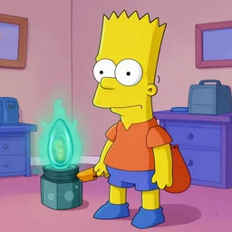 bart simpson on lsd 4 k quality super realistic