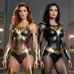 gender swapped justice league, highly detailed, high quality, high resolution