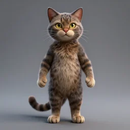 cat human hybrid, 3 d render, male