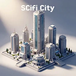Sci-Fi City - Voxel Art, behance, Magica Voxel