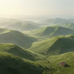 spring mornings in the low - polygon hills, realistic foreground, low - polygon background, diffuse lighting, fantasy, intricate, surrealism!!!!!!!!, highly detailed, lifelike, photorealistic, digital painting, artstation, illustration, concept art, smooth, sharp focus, by greg rutkowski, chris tulloch mccabe, valentina remenar and asher duran,