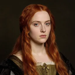 a stunning pre-Raphaelite portrait of Kat Dennings