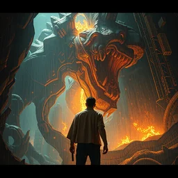 a man vs himself, insanely beautiful and highly detailed concept art, ultrafine highly detailed hyper colorful illustration, sharp focus, rozalski, craig mullins, federico pelat, unreal engine highly rendered, global illumination, radiant light, intricate and detailed environment, for a movie film still by terrence malick