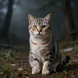 funny kitten meme by Beksiński with a horror vibe