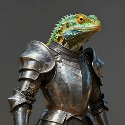 lizard wearing knight armor, digital painting, highly detailed, concept armor, sharp focus