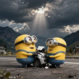 minion car crash