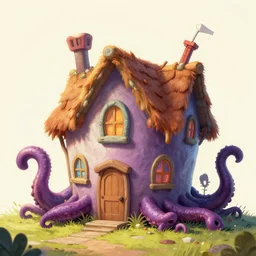 squidward tentacles house in real life, digital illustration, amazing detail, in the style of greg rutkowski