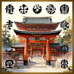 shinto architecture and symbols by greg rutkowski, trending on artstation, favorites on deviantart, high quality art. artwork masterpieces, award winning