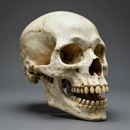 Godzilla's skull, professional photograph, studio lighting, highly detailed