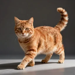 ginger cat, mid action