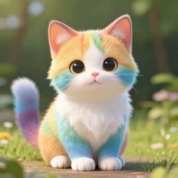 rainbow kitten