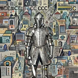 a knight in the style of ccc city