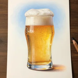 beer, fantasy, pencil art, ultra realistic!!!, clear weather, golden hour, sharp focus