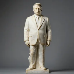 Viktor Orban marble statue, 8k, studio lighting,
