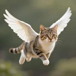 flying cat with wings