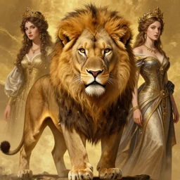 highly detailed portrait of a majestic lioness queen in the form of a beautiful woman. d & d, art by donato giancola and evelyn de morgan and eugene delacroix. trending on artstation, intricate details, energetic composition, golden ratio, concept art, illustration, elegant art, global illuminaition