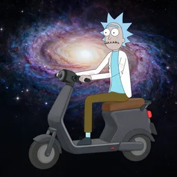 galaxy, e - scooter invasiom, rick and morty, cinematic