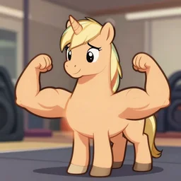 cute pony becomes a bodybuilder