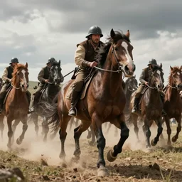 promotional movie still of an action shot from the battle of little bighorn, majestic horses, desperate action, dramatic lighting, cinematic, extremely high detail, photorealistic, cinematic lighting, maxwell boas jessica rossier christian dimitrov anton fadeev trending on artstation cgsociety rendered in unreal engine 4 k hq