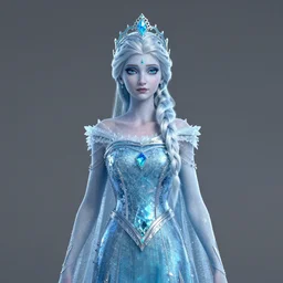 front shot of an ice queen blue emerald, intricate, elegant, highly detailed, centered, artstation, concept art, smooth, sharp focus, artgerm, tomasz alen kopera, peter mohrbacher, donato giancola, joseph christian leyendecker, wlop, boris vallejo ), mugshot, ugly, octane render, nvidia raytracing demo, grainy, muted
