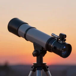 A beautiful sunset seen through a telescope, digital painting, artstationHQ, 4k