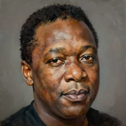 a close - up portrait of louis armstrong, by kehinde wiley, highly detailed oil painting