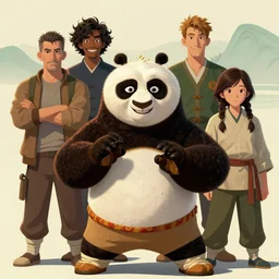 kung fu panda portrait, by anato finnstark, by alena aenami, by john harris, by ross tran, by wlop, by andreas rocha