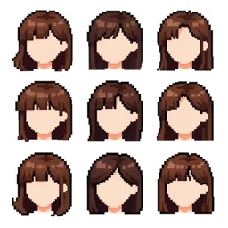pixel art hair samples