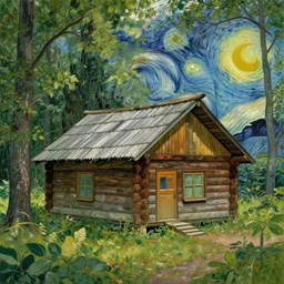 [ a log cabin in the forest ] [ van gogh ] [ etel adnan ]