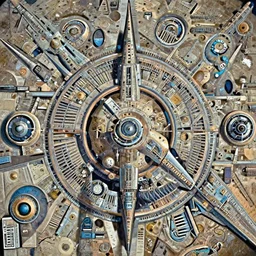 monumental Dune spaceship in interstellar space by Jim Burns and James Gurney, dramatic lighting, cinematic, CGSociety