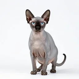 sphynx cat, professional studio photo, full body, isolated on a pure white background, centered, entire subject in frame, sharp focus, soft studio lighting