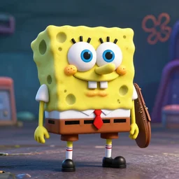 freddy frueger spongebob, 3 d render, octane, weta, ilm