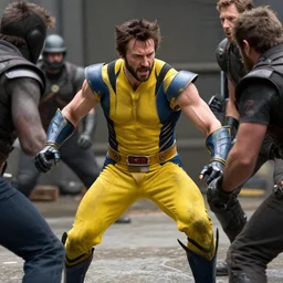 keanu reeves as wolverine in emotional movement, attack the enemies