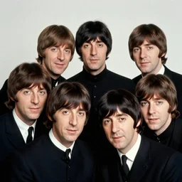 ringo starr x 4, the ringles, the beatles but all members are ringo starr, 1 9 6 7 photograph