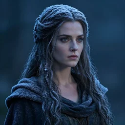 portrait, prophecy, evocation, immortal, actress, beauty, patina, frost, ambient, detailed, deep color