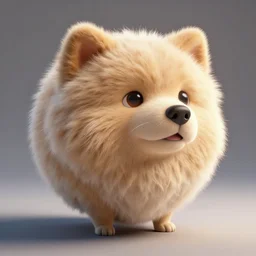 A dog planet, the planet is made out of dog fur and is fluffy. Digital art, 8k, low angle, studio lighting.