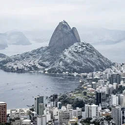city of rio de janeiro snowing, photography award photo, 4 k