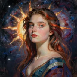 💭 portrait girl style nebular galaxy sun dynasty robert sonia delaunay echer
