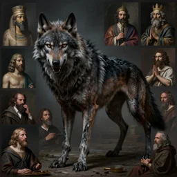 lovecraftian wolf. horror creature. demonic. by peregrino, tintoretto, van dyke, peter paul rubens, jean baptiste greuze, giovanni battista piazzetta, fayum, diego velazquez, anders zorn, herbert james draper, trending on artstation, highly detailed, hyperrealism, hyper detail