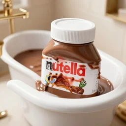 nutella bath, high end, octane render, high detailed, luxury