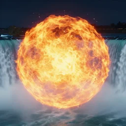 stylized game vfx of a fireball, niagara ue5