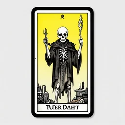 death as a cyberpunk tarot card