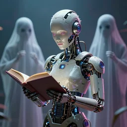the machine ghosts of your read - only memory, sci - fi art, hyperrealistic, photorealistic, technological, mystical, beautiful colors, surrealist, digital illustration, trending on artstation, 4 k