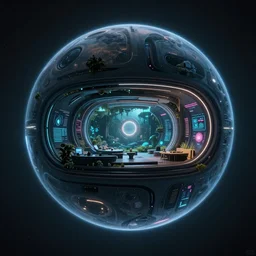 beautiful low angle painting of a stunning planet with beautiful sleek dreamlike building interior, alien infographic on the wall, forestpunk, neon lights, moody atmosphere, epic composition, dramatic lighting, trending on artstation, octane render, by stanley kubrick
