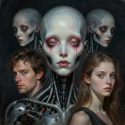 portrait, nightmare anomalies, cyborg by dariusz zawadzki, kenneth blom, mental alchemy, james jean, pablo amaringo, naudline pierre, contemporary art, hyper detailed