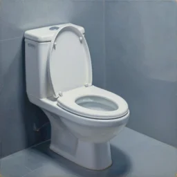 peter elson painting of a futuristic toilet