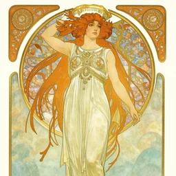 Gaia in the style of Art Nouveau and Art Deco